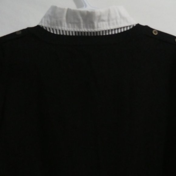 JOSEPH A. | medium | Pullover Sweater With Faux Striped Shirt | Rolled Cuffs - Picture 11 of 16